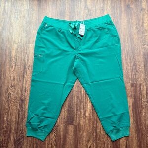 NWT FIGS Women’s Hunter Green Zamora 2.0 Jogger Scrub Pants - Size 4XL Petite